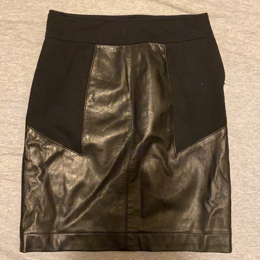 Diane von Furstenberg leather pencil skirt